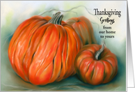Thanksgiving from Our Home to Yours Autumn Pumpkin Patch Custom card