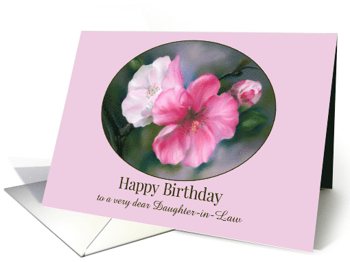Birthday for Daughter in Law Pink Quince Flowers Pastel... (1751882)