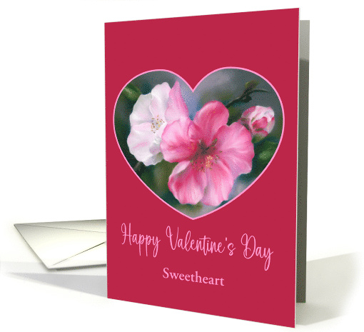 Valentine for Sweetheart Pink Quince Flowers Pastel... (1751924)