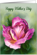 Happy Mothers Day Rose Colorful Floral Pastel Art card