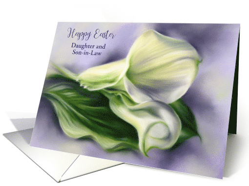 Easter Daughter Son in Law Calla Lilies on Purple Floral... (1754594)