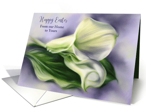 Easter from Our Home to Yours Calla Lilies on Purple... (1754720)