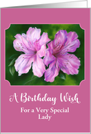 Birthday for Her Azalea Pink and Magenta Flowers Personalized card