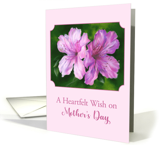 Mothers Day Azalea Pink and Magenta Flowers Pastel Art card (1762418)