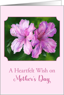 Mothers Day Azalea Pink and Magenta Flowers Pastel Art card