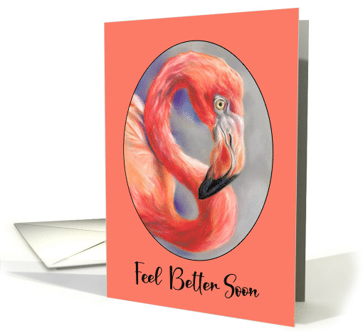 Feel Better Soon Flamingo Tropical Bird Art Profile card (1763338)