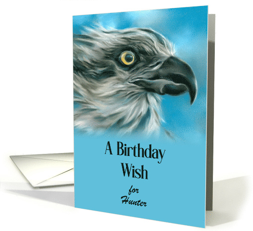 Birthday Wish for Personalized Name Osprey Blue Sky Bird... (1766128)