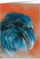 Any Occasion Gothic Raven Bird Profile Art Blank card