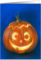 Any Occasion Goofy Grinning Autumn Pumpkin Face Blank card