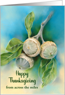 Thanksgiving Across the Miles Live Oak Acorns Custom card