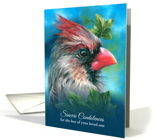 Custom Condolences Loss of Loved One Cardinal Bird Female... (1784954)