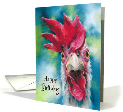 Birthday for Getting Older Whimsical White Chicken card (1794904)