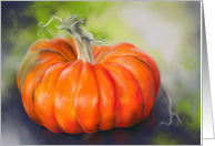 Any Occasion Autumn Pumpkin Orange on Purple Custom Blank card