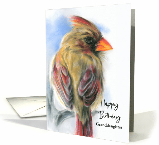 For Granddaughter Birthday Cardinal Female Redbird Custom card