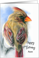 For Aunt Birthday Cardinal Female Redbird Personalized card