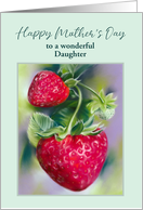Mothers Day for Daughter Strawberries Pastel Personalized card