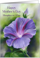 For Daughter in Law Mothers Day Purple Morning Glory Custom card