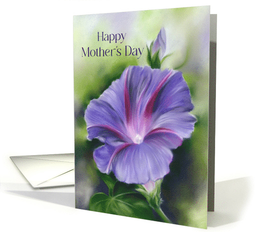 Happy Mothers Day Purple Morning Glory Flower card (1813394)