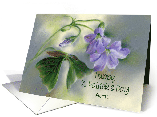 For Aunt St Patricks Day Shamrock Flowers Custom card (1820006)