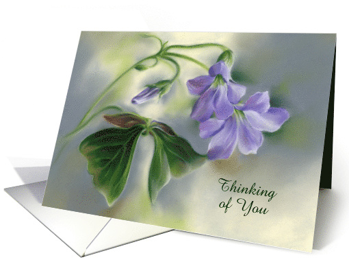 Thinking of You Shamrock Flowers Blank Inside Custom card (1820022)