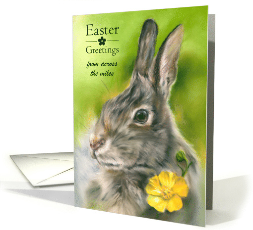 Easter Across the Miles Wild Bunny Rabbit Buttercup Custom card