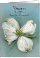 From Our Family Easter Blessings White Dogwood Custom card