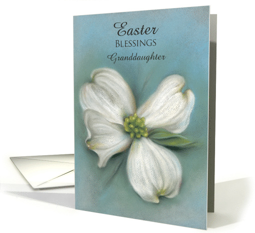 For Granddaughter Easter Blessings White Dogwood Custom card (1822262)