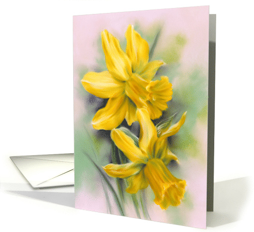 Any Occasion Yellow Daffodil Spring Flowers Blank Inside card