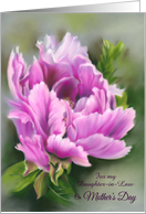Mothers Day for Daughter in Law Pink Peony Flower Pastel Custom card
