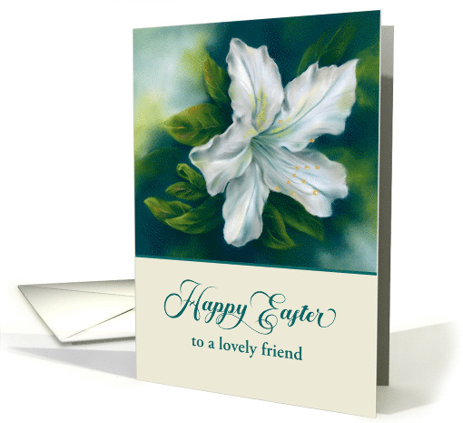 Easter for Friend White Azalea Flower Custom card (1834198)