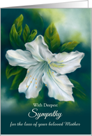 Sympathy for Loss of Mother White Azalea Flower Personalized card