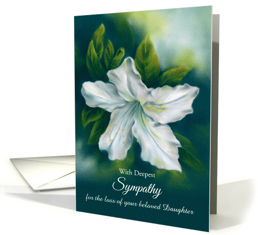 Sympathy for Loss of Daughter White Azalea Flower Personalized card