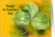 Happy St Patricks Day Sunny Green Clover card