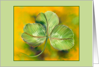 Any Occasion Sunny Green Clover Pastel Art Blank card