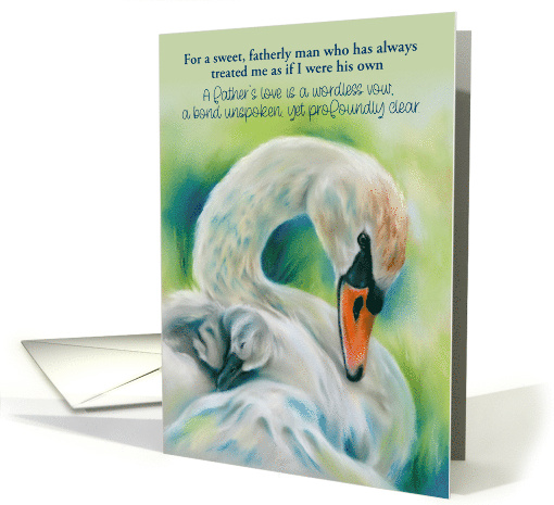 Fathers Day for Like a Father Swan and Young One Custom card (1839190)