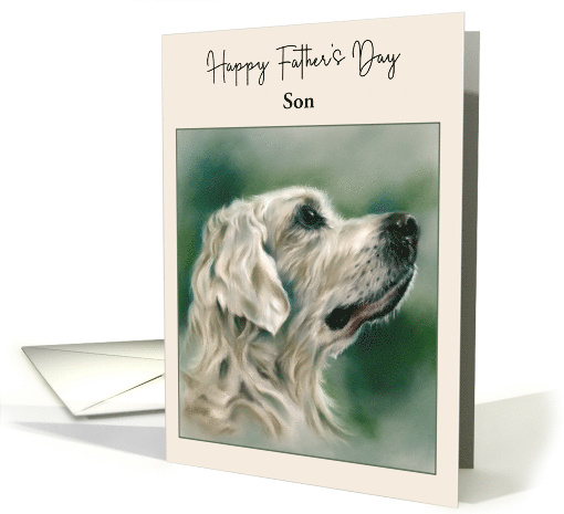 Fathers Day for Son Golden Retriever Dog in Profile... (1842254)