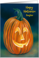 For Daughter Happy Halloween Quirky Pumpkin Custom card
