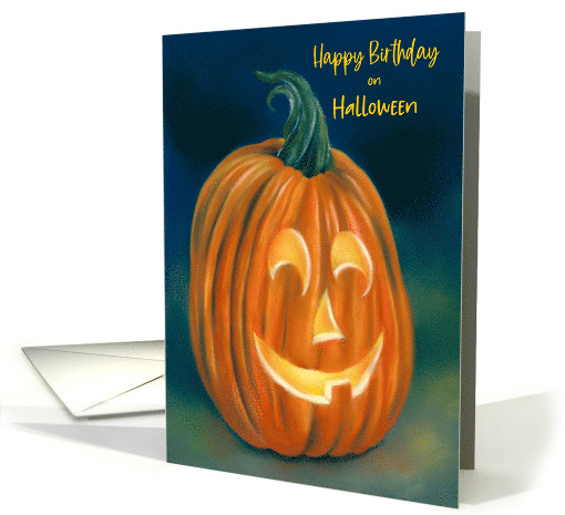 Happy Birthday on Halloween Quirky Pumpkin card (1846278)