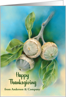 Thanksgiving from Custom Business Live Oak Acorns Art card