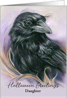 Halloween for Daughter Crow Autumn Corn Black Bird Custom card
