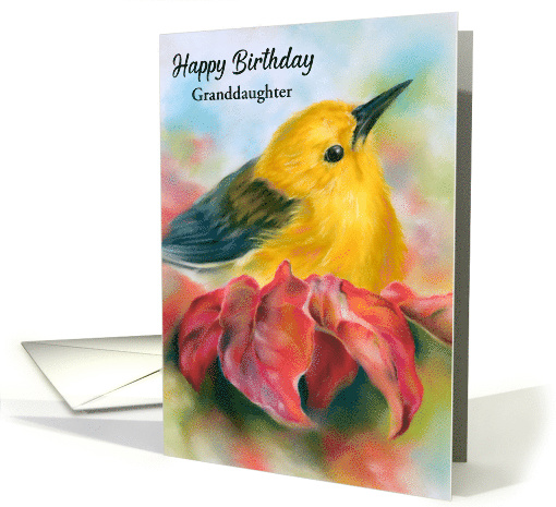 Birthday for Granddaughter Yellow Bird with Red Autumn... (1868088)