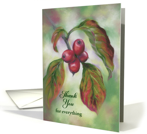 Thank You for Everything Autumn Dogwood Berries Custom card (1871634)