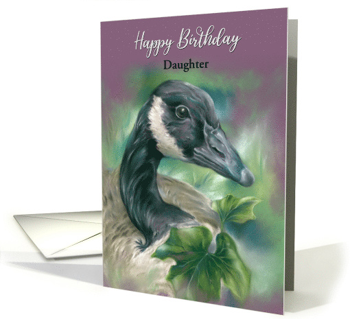 For Daughter Birthday Canada Goose with English Ivy Custom card