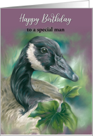 For Him Birthday Canada Goose with English Ivy Custom card