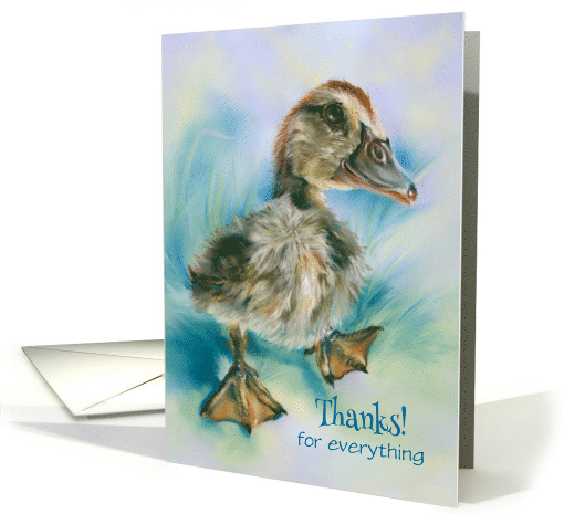 Thank You for Anything Duckling Taking a Stroll Custom card (1893504)