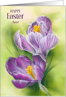 For Aunt Easter Purple Crocus Flowers Custom card