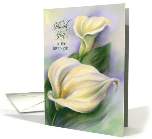 Thank You for the Gift Yellow Calla Flowers Custom card (1909668)