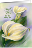 Thank You for the Gift Yellow Calla Flowers Custom card