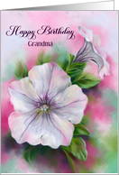 For Grandmother Birthday Colorful Petunia Flowers Custom card