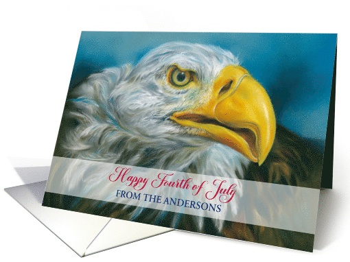 From Our Home Fourth of July Bald Eagle Personalized card (1915086)